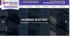 Desktop Screenshot of mcbrideelectric.com