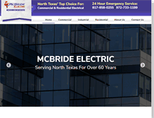 Tablet Screenshot of mcbrideelectric.com